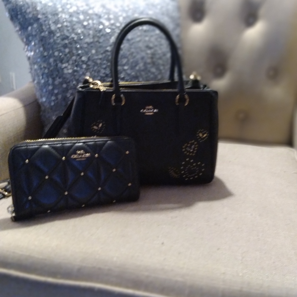 Coach Black purse and wallet